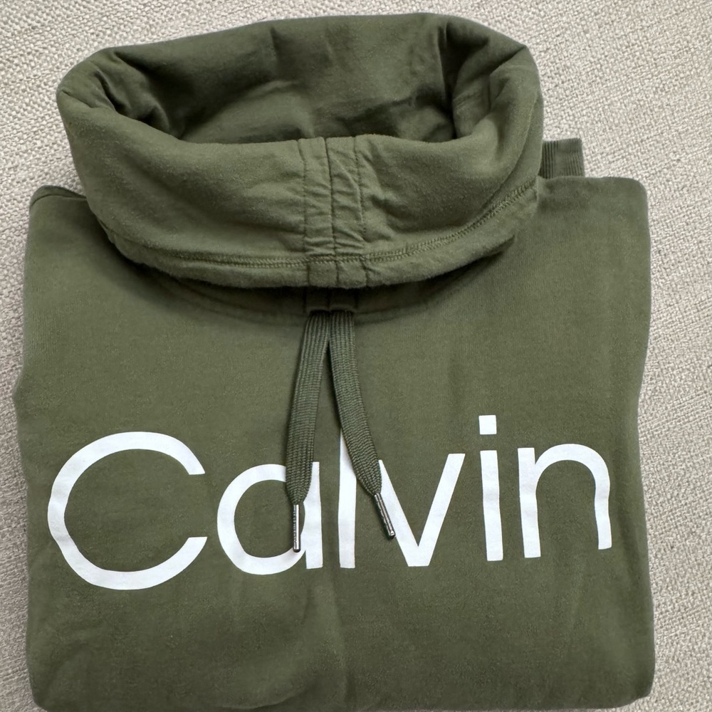 Calvin Klein Olive Green Performance Sweatshirt Large
